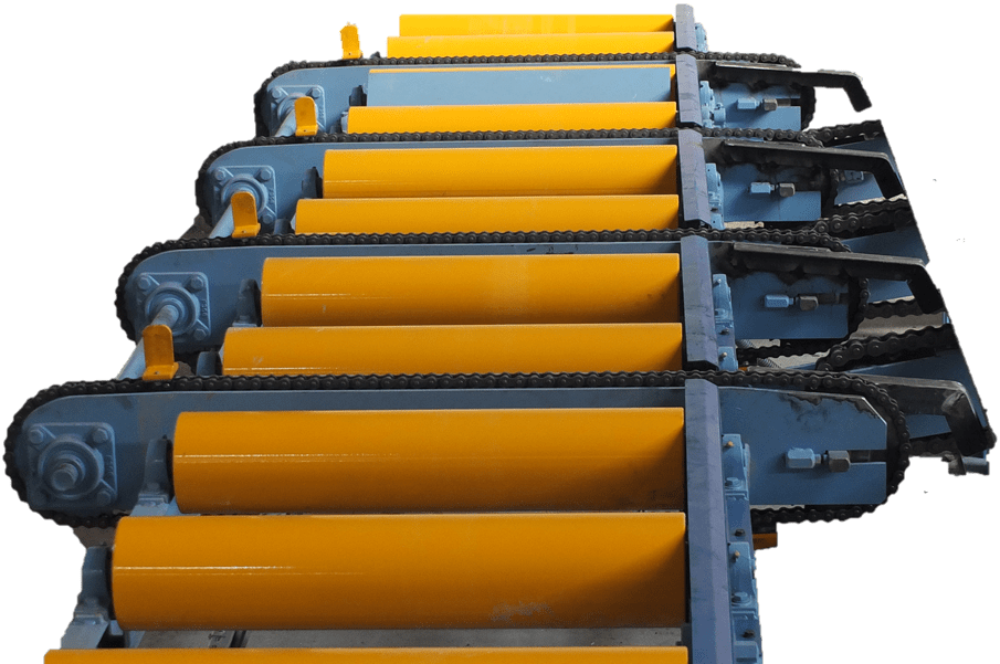 Transverse Quick Ejector Chain 2 M and Roller Conveyor 6 M